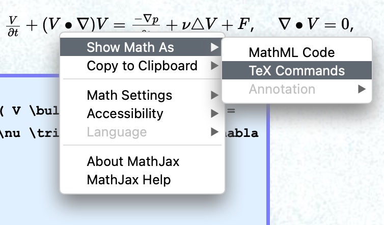 MathJax Show Math As